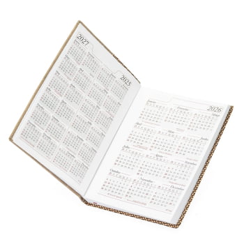 Agenda Personalizada 2026 Couro Sintético Diária X12289 Brinde Personalizado