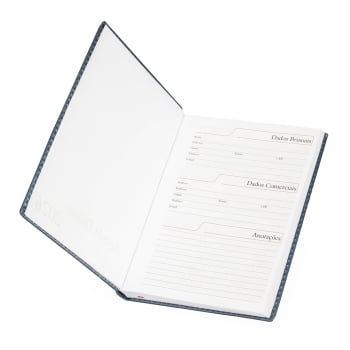 Agenda Personalizada 2026 Couro Sintético Diária X12323 Brinde Personalizado