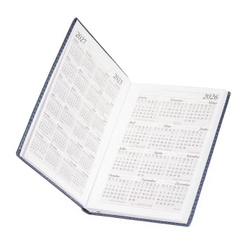 Agenda Personalizada 2026 Couro Sintético Diária X12323 Brinde Personalizado