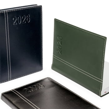 Agenda Personalizada 2026 Couro Sintético Diária X13287 Brindes Personalizados