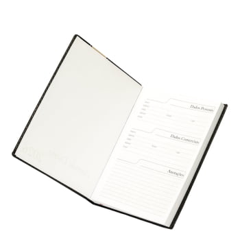 Agenda Personalizada 2026 Couro Sintético Diária X14461 Brinde Personalizado