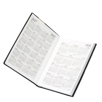 Agenda Personalizada 2026 Couro Sintético Diária X14461 Brinde Personalizado