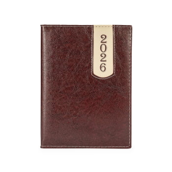 Agenda Personalizada 2026 Couro Sintético Diária X14461 Brinde Personalizado