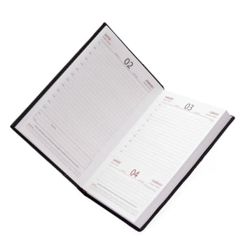 Agenda Personalizada 2026 Couro Sintético Diária X15104 Brinde Personalizado