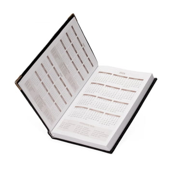 Agenda Personalizada 2026 Couro Sintético Diária X15118 Brinde Personalizado