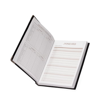 Agenda Personalizada 2026 Couro Sintético Diária X15118 Brinde Personalizado