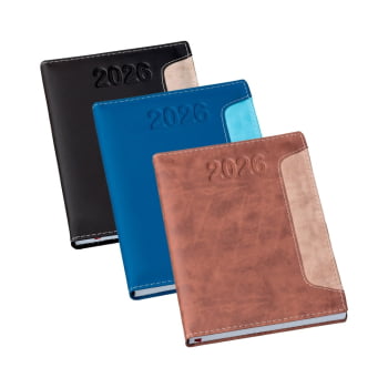 Agenda Personalizada 2026 Couro Sintético Diária X15311 Brinde Personalizado