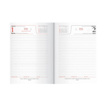 Agenda Personalizada 2026 Couro Sintético Diária X15311 Brinde Personalizado