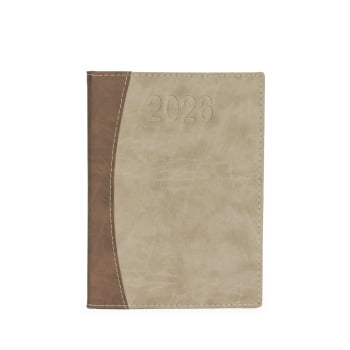 Agenda Personalizada 2026 Couro Sintético Plano Diário X12293 Bindes Personalizados