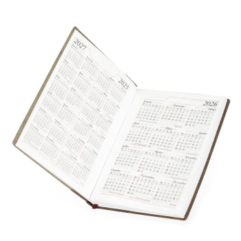 Agenda Personalizada 2026 Couro Sintético Plano Diário X12293 Bindes Personalizados