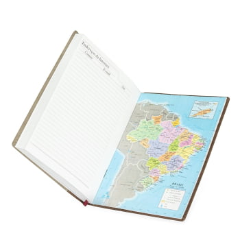 Agenda Personalizada 2026 Couro Sintético Plano Diário X12293 Bindes Personalizados