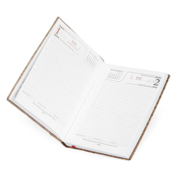 Agenda Personalizada 2026 Couro Sintético Plano Diário X12296 Brinde Personalizado