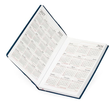 Agenda Personalizada 2026 Couro Sintético Plano Diário X12475 Bindes Personalizados