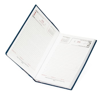 Agenda Personalizada 2026 Couro Sintético Plano Diário X12475 Bindes Personalizados