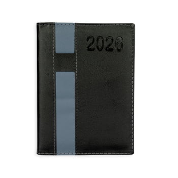 Agenda Personalizada 2026 Couro Sintético Plano Diário X12475 Bindes Personalizados
