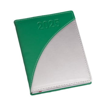 Agenda Personalizada 2026 Couro Sintético Prata LU202L Brinde Personalizado