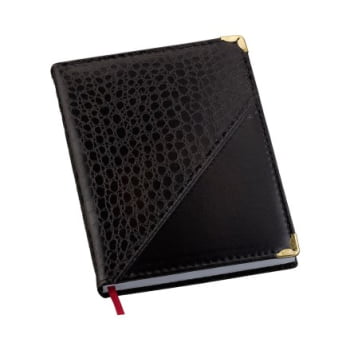 Agenda Personalizada 2026 Couro Sintético Preta LU110L Brindes Personalizados