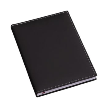 Agenda Personalizada 2026 Couro Sintético Preta LULG3561 Brindes Personalizados
