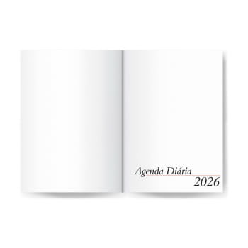 Agenda Personalizada 2026 Couro Sintético Rosa com Prata LU185L Brinde Personalizado