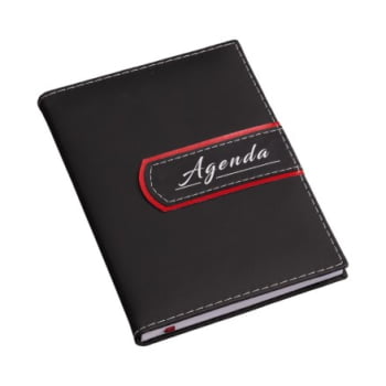 Agenda Personalizada 2026 Couro Sintético Vermelho LULG3572 Brindes Personalizados