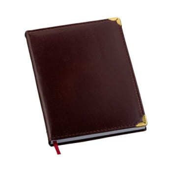 Agenda Personalizada 2026 Couro Sintético Vinho LU102L Brinde Personalizado