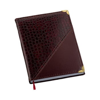 Agenda Personalizada 2026 Couro Sintético Vinho LU112L Brindes Personalizados