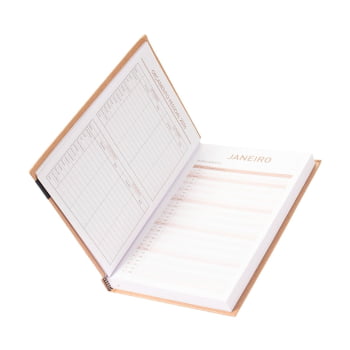 Agenda Personalizada 2026 Kraft Diária X15117G Brinde Personalizado