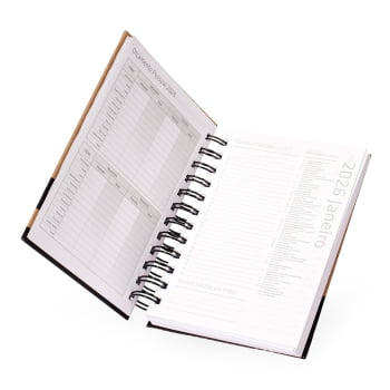 Agenda Personalizada 2026 Kraft Diária X15139 Brindes Personalizados