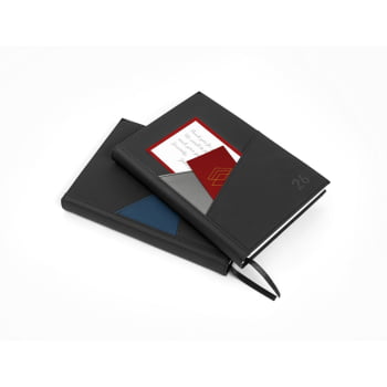 Agenda Personalizada 2026 Poliuretano Plano Diário SP66220 Brinde Personalizado