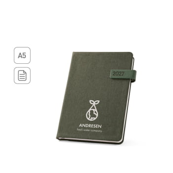 Agenda Personalizada 2027 A5 em 100% rPET Diária SP66201