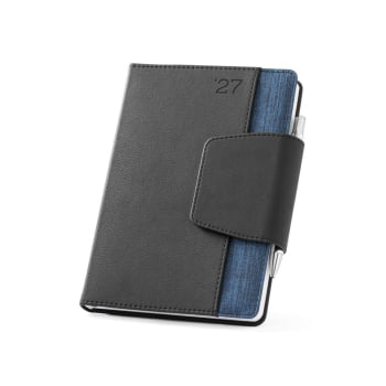 Agenda Personalizada 2027 A5 em PU e Tecido em Poliéster Diária SP66088 Agenda Personalizada 2027 A5 em PU e Tecido em Poliéster Diária SP66088