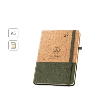 Agenda Personalizada 2027 B5 em Cortiça Plano Diário SP66199