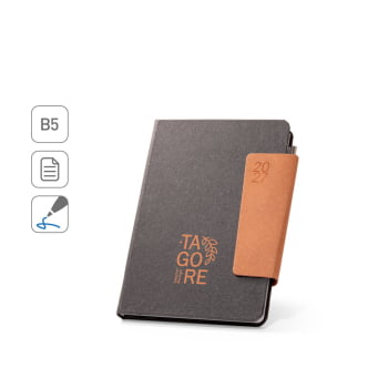 Agenda Personalizada 2027 B5 em Pele Reciclada Semanal SP66217