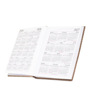 Agenda Personalizada 2027 Couro Sintético Diária X12289