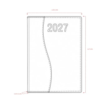 Agenda Personalizada 2027 Couro Sintético Diária X12294 Executiva