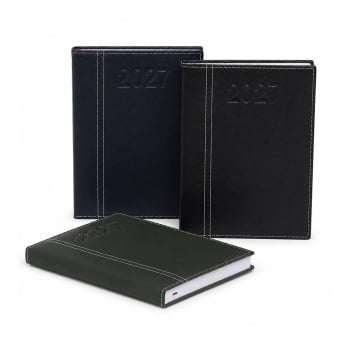 Agenda Personalizada 2027 Couro Sintético Diária com fita X13287 Agenda Personalizada 2027 Couro Sintético Diária com fita X13287