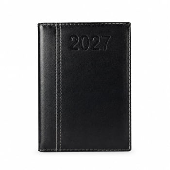 Agenda Personalizada 2027 Couro Sintético Diária com fita X13287