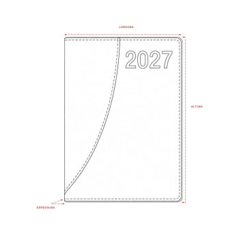 Agenda Personalizada 2027 Couro Sintético Plano Diário X12295