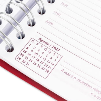 Agenda Personalizada 2027 Plástico Diária Espiral X07645