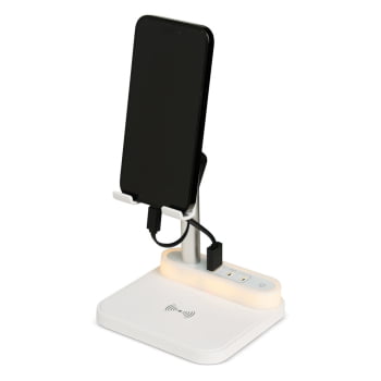 Base de Carregamento Personalizada Plástico com Luminária X08000 Brinde Personalizado