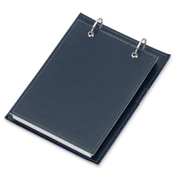 Bloco de Anotações Personalizado Couro Sintético 96 Folhas X14491 Brinde Personalizado