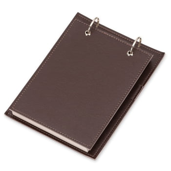 Bloco de Anotações Personalizado Couro Sintético 96 Folhas X14491 Brinde Personalizado