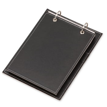 Bloco de Anotações Personalizado Couro Sintético 96 Folhas X14491 Brinde Personalizado