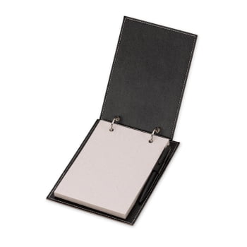 Bloco de Anotações Personalizado Couro Sintético 96 Folhas X14491 Brinde Personalizado