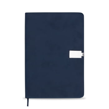 Bloco de Anotações Personalizado Emborrachado com Fecho Metálico X18504 Brindes Personalizados