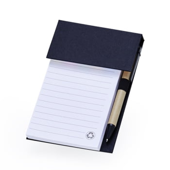 Bloco de Anotações Personalizado Kraft com Mini Caneta X05049 Brinde Personalizado