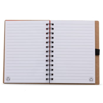 Bloco de Anotações Personalizado Kraft Wire-O Sustentável X12000 Brindes Personalizados