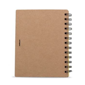 Bloco de Anotações Personalizado Kraft Wire-O Sustentável X12000 Brindes Personalizados