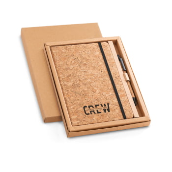 Bloco de Notas Personalizado Cortiça Sustentável SP53631 Brinde Personalizado
