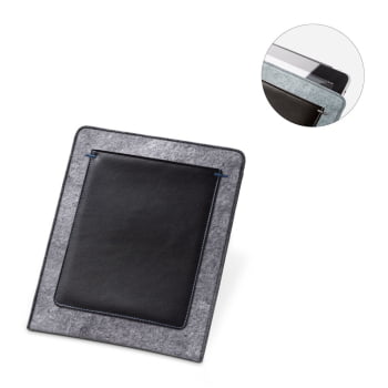 Bolsa Para Tablet Personalizada Feltro e Couro Sintético 10,1 Polegadas SP92353 Brinde Personalizado